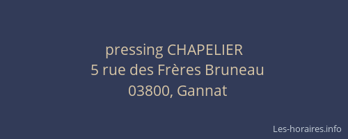 pressing CHAPELIER