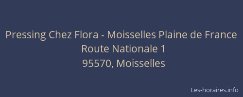 Pressing Chez Flora - Moisselles Plaine de France