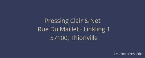 Pressing Clair & Net