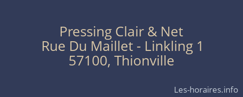 Pressing Clair & Net