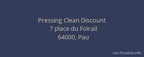 Pressing Clean Discount