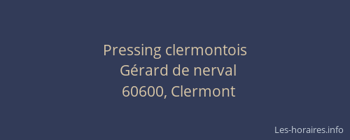Pressing clermontois