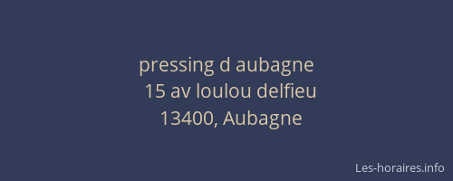 pressing d aubagne