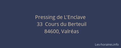 Pressing de L'Enclave