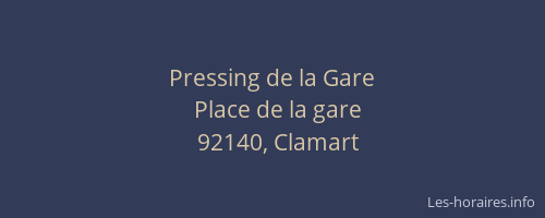 Pressing de la Gare