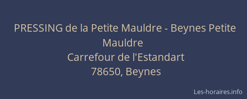 PRESSING de la Petite Mauldre - Beynes Petite Mauldre