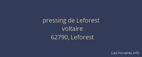 pressing de Leforest