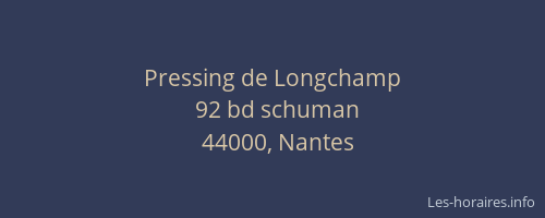 Pressing de Longchamp