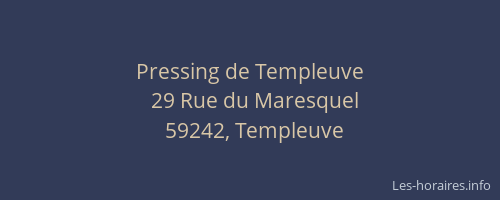 Pressing de Templeuve
