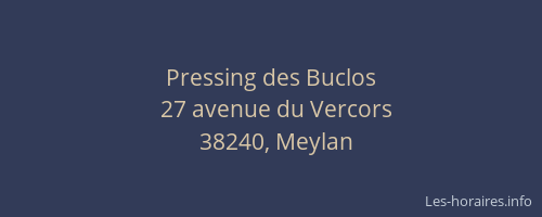 Pressing des Buclos