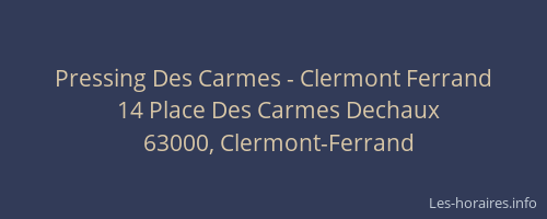 Pressing Des Carmes - Clermont Ferrand