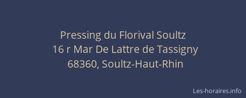 Pressing du Florival Soultz