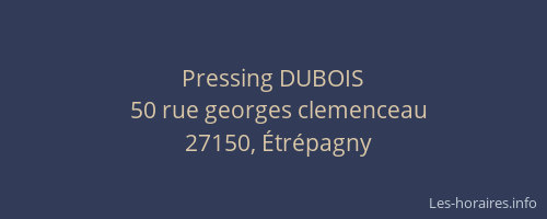 Pressing DUBOIS