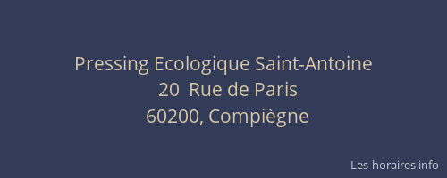 Pressing Ecologique Saint-Antoine