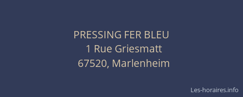 PRESSING FER BLEU