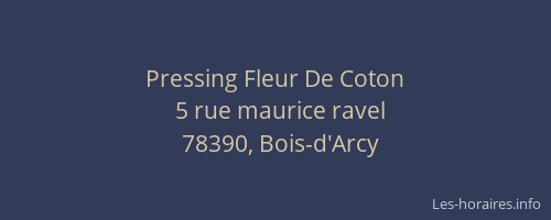 Pressing Fleur De Coton