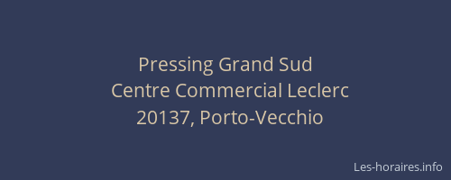 Pressing Grand Sud