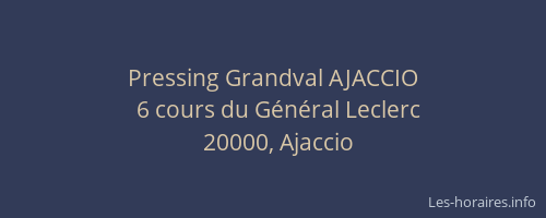 Pressing Grandval AJACCIO