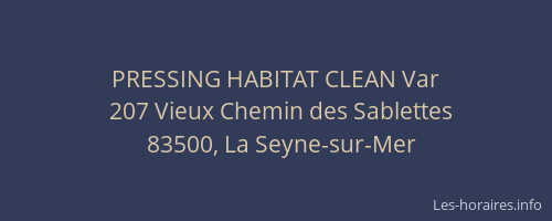 PRESSING HABITAT CLEAN Var