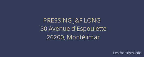 PRESSING J&F LONG