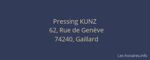 Pressing KUNZ