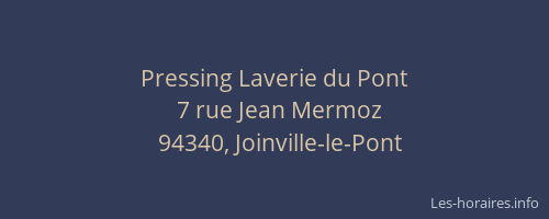 Pressing Laverie du Pont