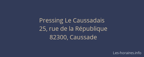 Pressing Le Caussadais