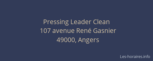 Pressing Leader Clean