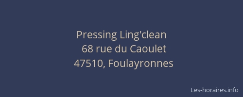 Pressing Ling'clean
