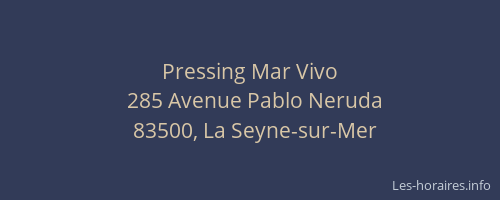 Pressing Mar Vivo