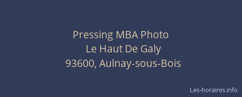 Pressing MBA Photo