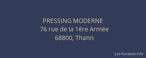 PRESSING MODERNE