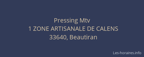 Pressing Mtv