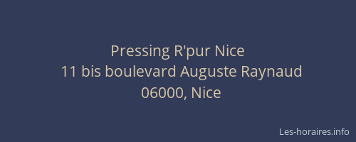 Pressing R'pur Nice
