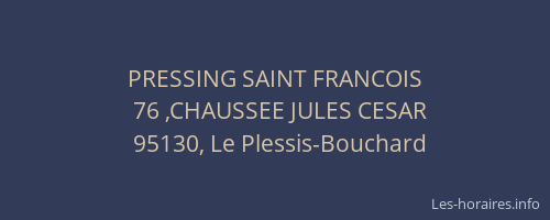 PRESSING SAINT FRANCOIS