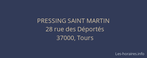 PRESSING SAINT MARTIN