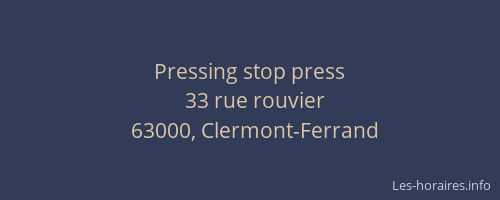 Pressing stop press