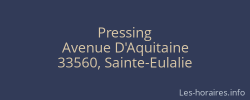 Pressing