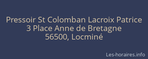 Pressoir St Colomban Lacroix Patrice