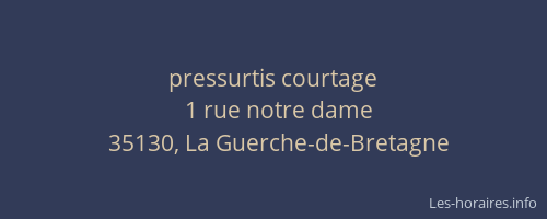 pressurtis courtage