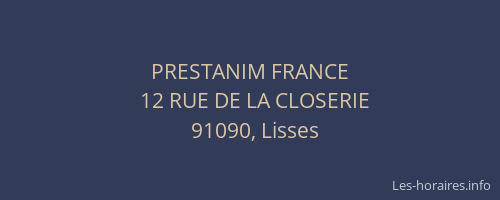 PRESTANIM FRANCE