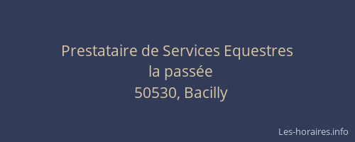 Prestataire de Services Equestres