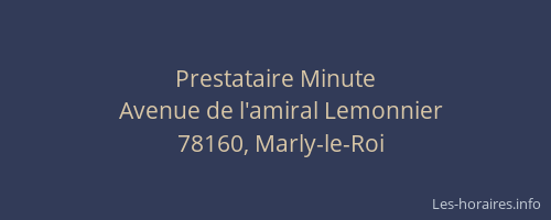 Prestataire Minute