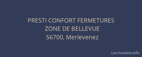 PRESTI CONFORT FERMETURES