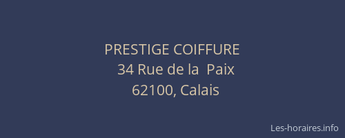 PRESTIGE COIFFURE
