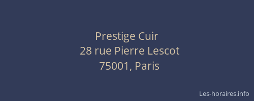Prestige Cuir