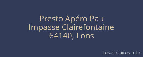 Presto Apéro Pau