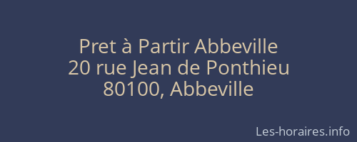 Pret à Partir Abbeville