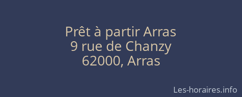 Prêt à partir Arras