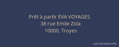 Prêt à partir EVA VOYAGES
